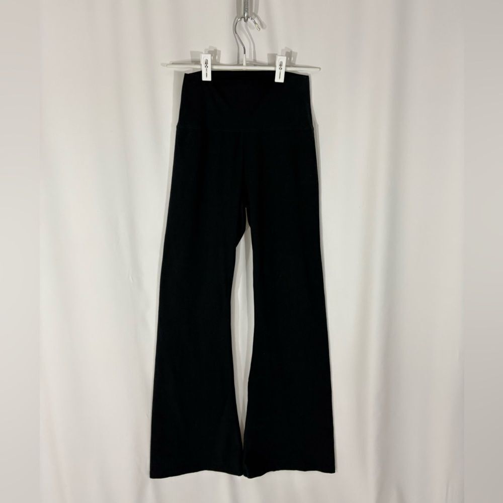 Women's Black Boot-Cut Pants with High Waist